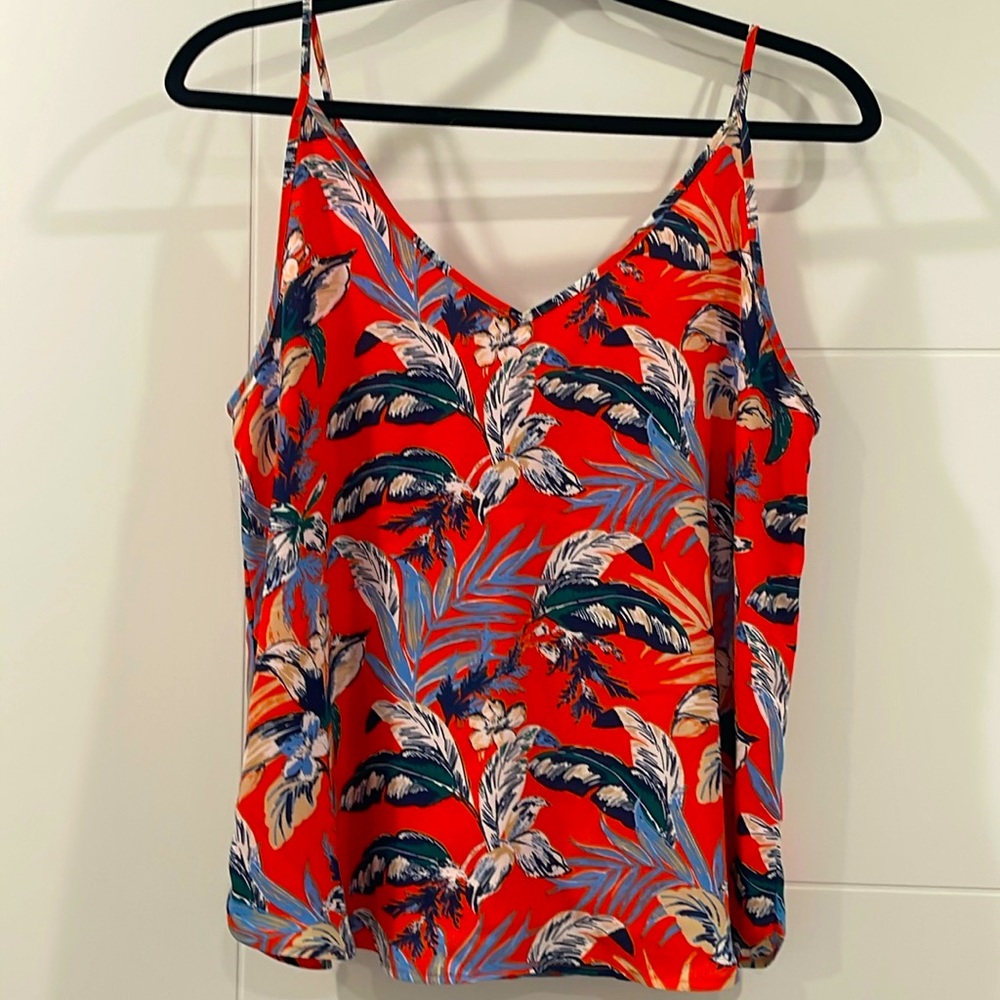 LOFT Floral Tank Top Size Small